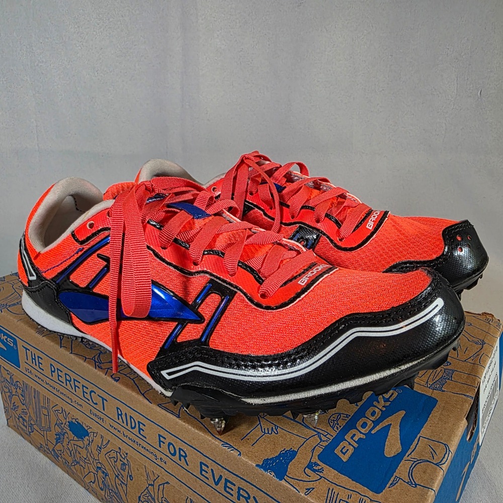 Brooks PR MD 54.26 Fiery Coral Womens 7 Middle Distance Track Spike Shoes